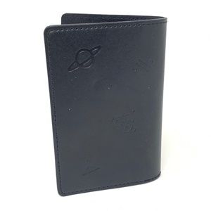 Mujosh Black Cosmic Bi Fold Leather Wallet 5"